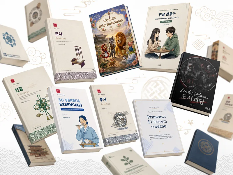 Capas dos e-books da Jornada Fale Coreano